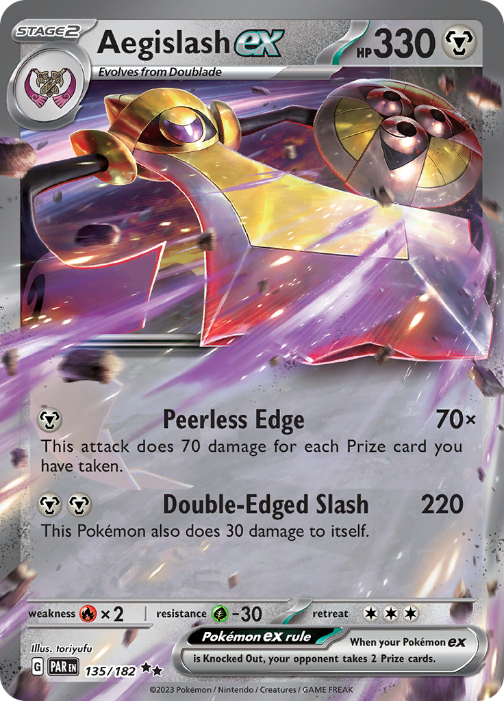 Aegislash ex (135/182) [Scarlet & Violet: Paradox Rift] | Red Riot Games CA