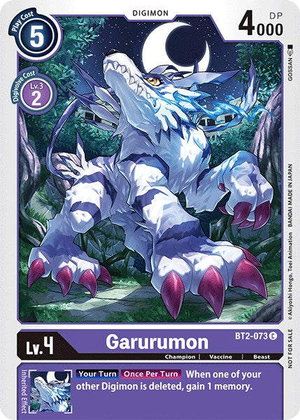 Garurumon [BT2-073] (Official Tournament Pack Vol.3) [Release Special Booster Promos] | Red Riot Games CA