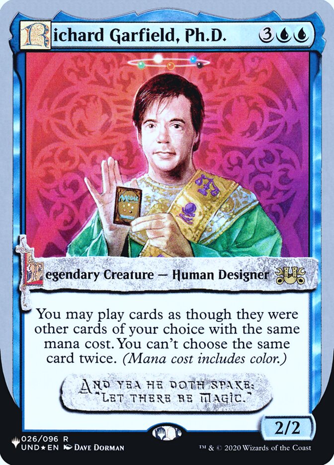 Richard Garfield, Ph.D. (Unfinity Foil Edition) [The List] | Red Riot Games CA