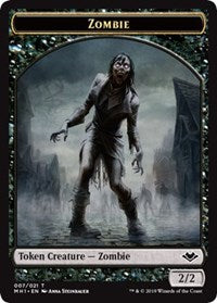 Zombie (007) // Wrenn and Six Emblem (021) Double-Sided Token [Modern Horizons Tokens] | Red Riot Games CA