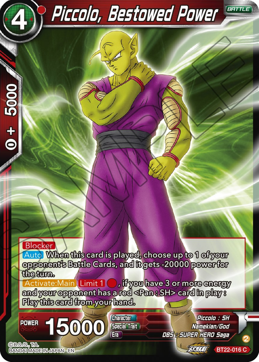 Piccolo, Bestowed Power (BT22-016) [Critical Blow] | Red Riot Games CA