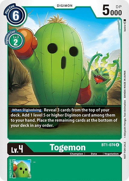 Togemon [BT1-074] (Official Tournament Pack Vol.3) [Release Special Booster Promos] | Red Riot Games CA