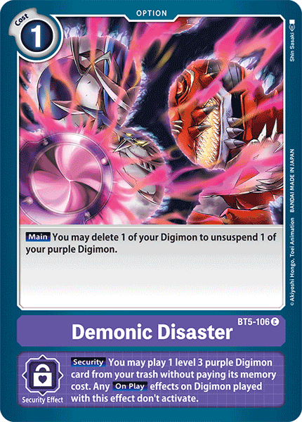 Demonic Disaster [BT5-106] [Battle of Omni] | Red Riot Games CA