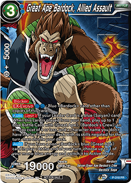 Great Ape Bardock, Allied Assault (Winner Stamped) (P-318) [Tournament Promotion Cards] | Red Riot Games CA