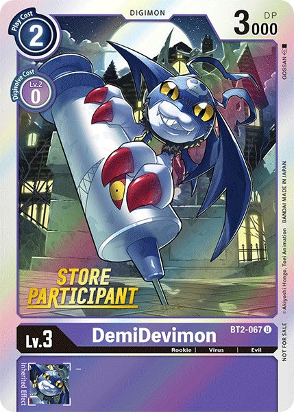 DemiDevimon [BT2-067] (Store Participant) [Release Special Booster Promos] | Red Riot Games CA