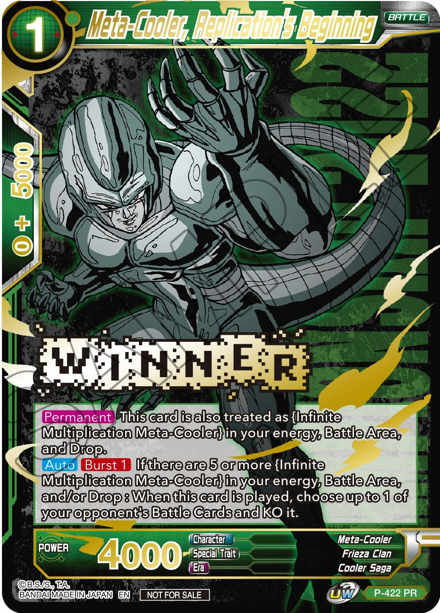 Meta-Cooler, Replication's Beginning (Championship Pack 2022 Vol.2) (Winner Gold Stamped) (P-422) [Promotion Cards] | Red Riot Games CA