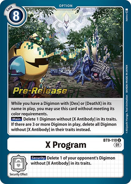 X Program [BT9-110] [X Record Pre-Release Promos] | Red Riot Games CA