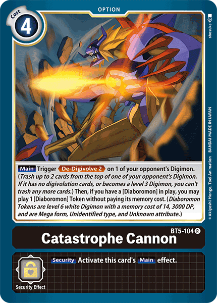 Catastrophe Cannon [BT5-104] [Battle of Omni] | Red Riot Games CA