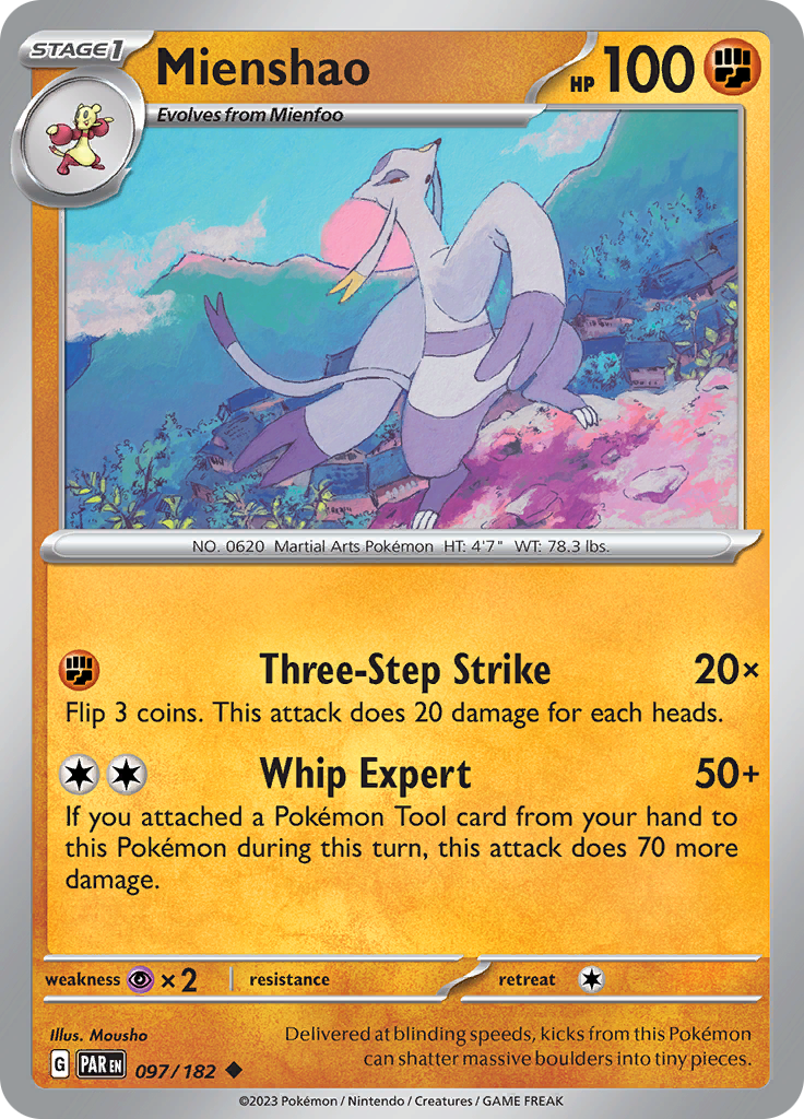 Mienshao (097/182) [Scarlet & Violet: Paradox Rift] | Red Riot Games CA