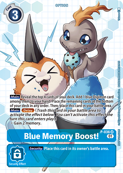 Blue Memory Boost! [P-036] (Box Promotion Pack - Next Adventure) [Promotional Cards] | Red Riot Games CA