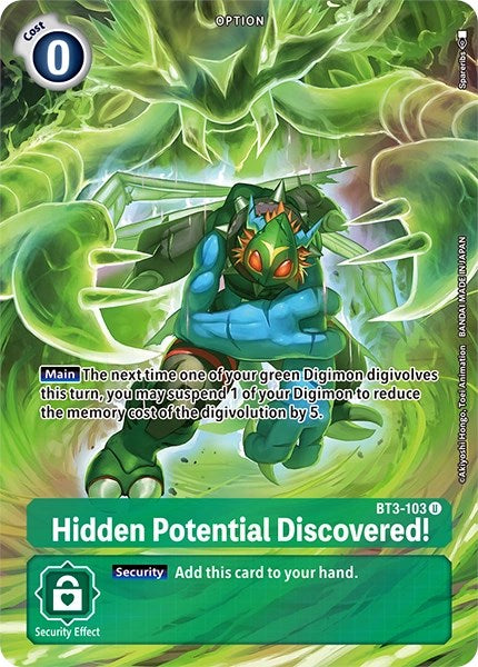 Hidden Potential Discovered! [BT3-103] (Alternate Art) [Dimensional Phase] | Red Riot Games CA