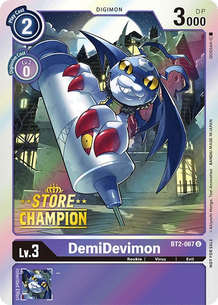 DemiDevimon [BT2-067] (Store Champion) [Release Special Booster Promos] | Red Riot Games CA