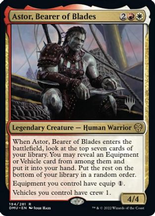Astor, Bearer of Blades (Promo Pack) [Dominaria United Promos] | Red Riot Games CA