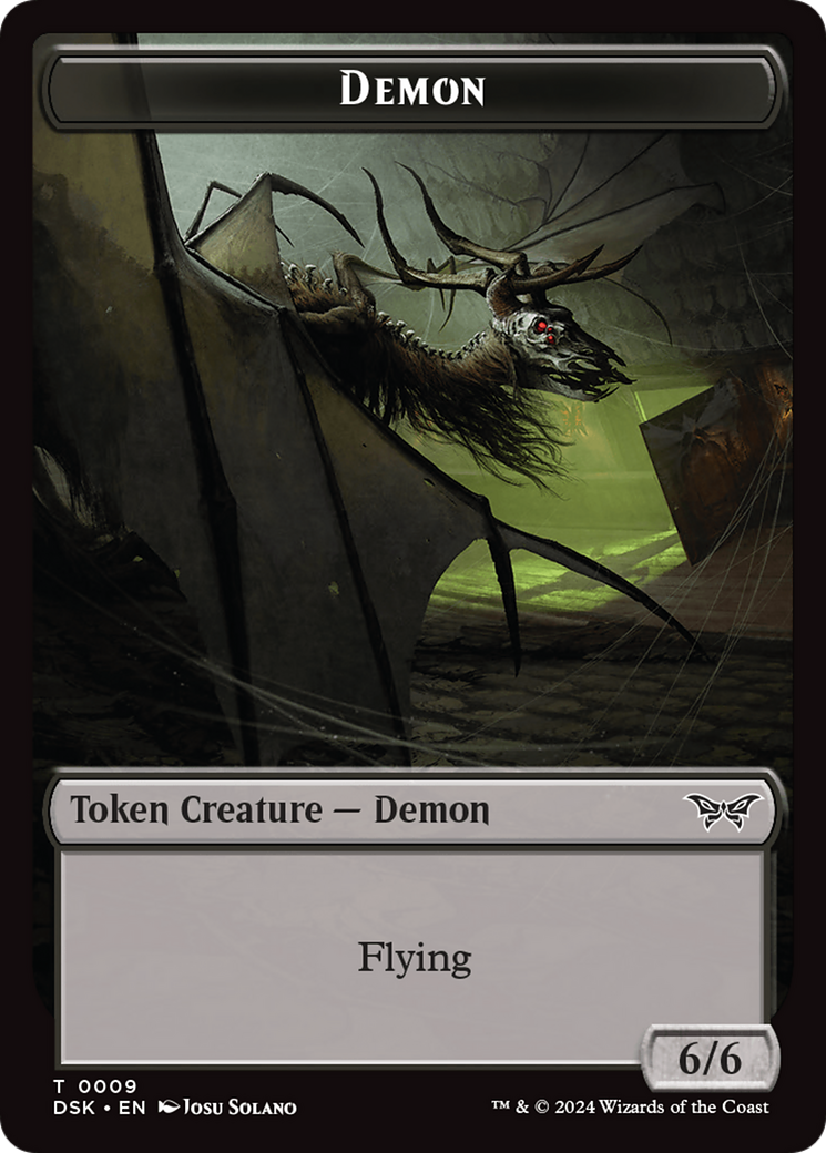 Demon // Manifest Double-Sided Token [Duskmourn: House of Horror Tokens] | Red Riot Games CA