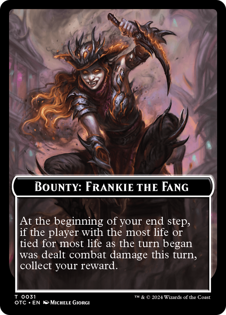 Bounty: Frankie the Fang // Bounty Rules Double-Sided Token [Outlaws of Thunder Junction Commander Tokens] | Red Riot Games CA