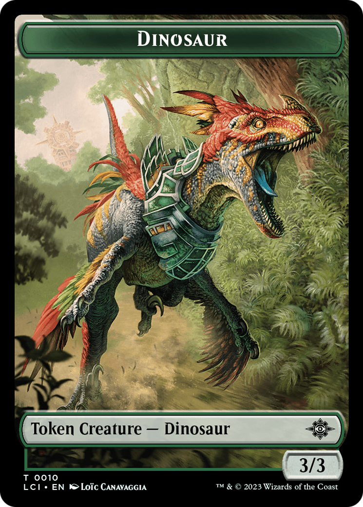 Dinosaur Token (0010) [The Lost Caverns of Ixalan Tokens] | Red Riot Games CA