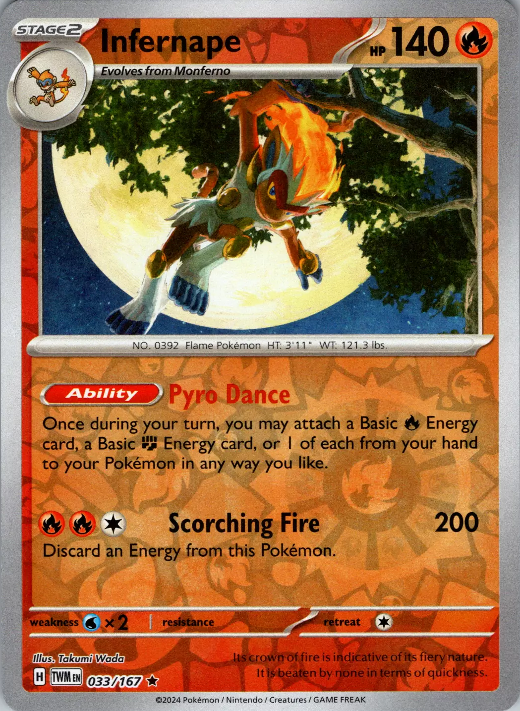 Infernape (033/167) [Scarlet & Violet: Twilight Masquerade] | Red Riot Games CA