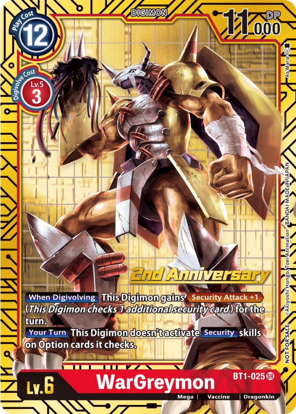WarGreymon [BT1-025] (2nd Anniversary Card Set) [Release Special Booster Promos] | Red Riot Games CA
