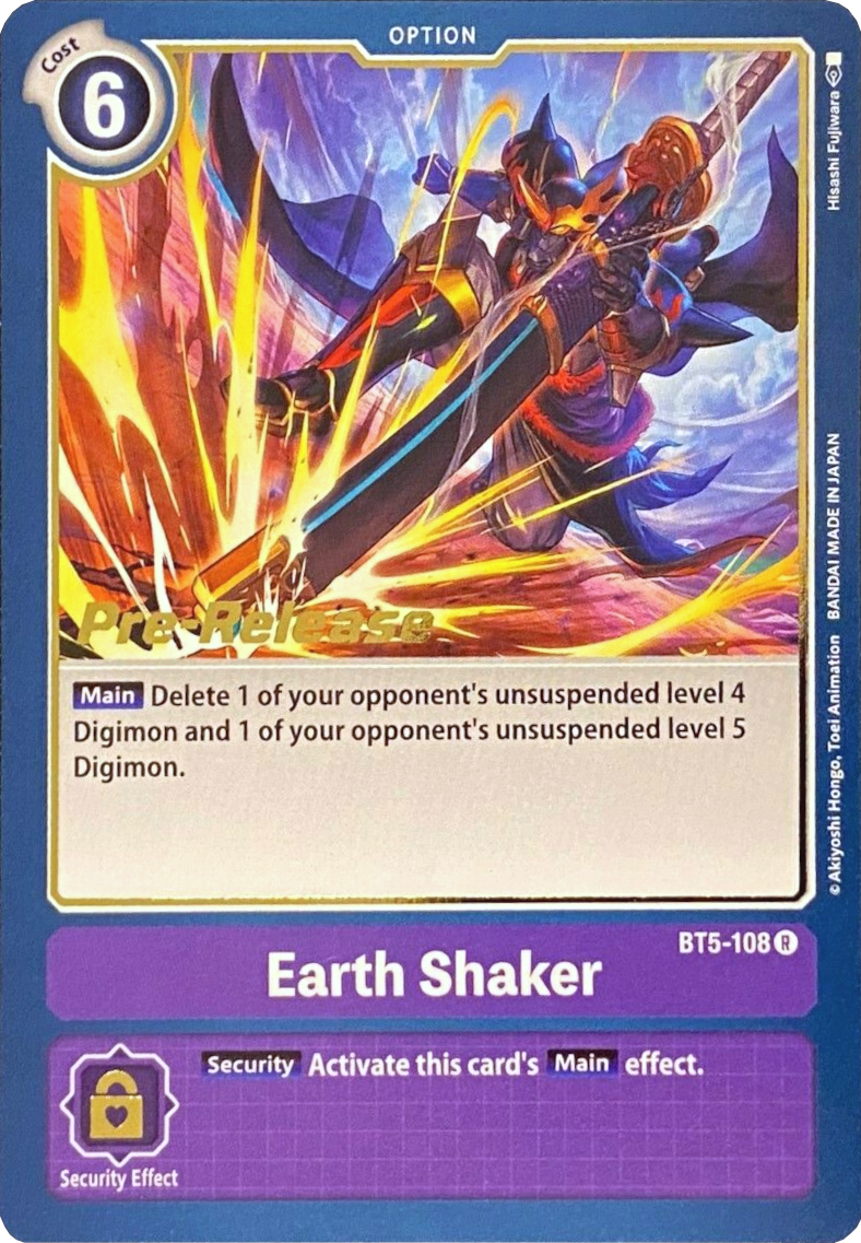 Earth Shaker [BT5-108] [Battle of Omni Pre-Release Promos] | Red Riot Games CA