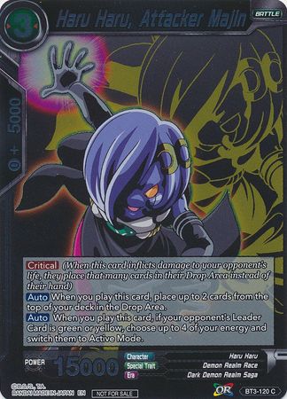 Haru Haru, Attacker Majin (Event Pack 3 - 2019) (BT3-120_PR) [Promotion Cards] | Red Riot Games CA