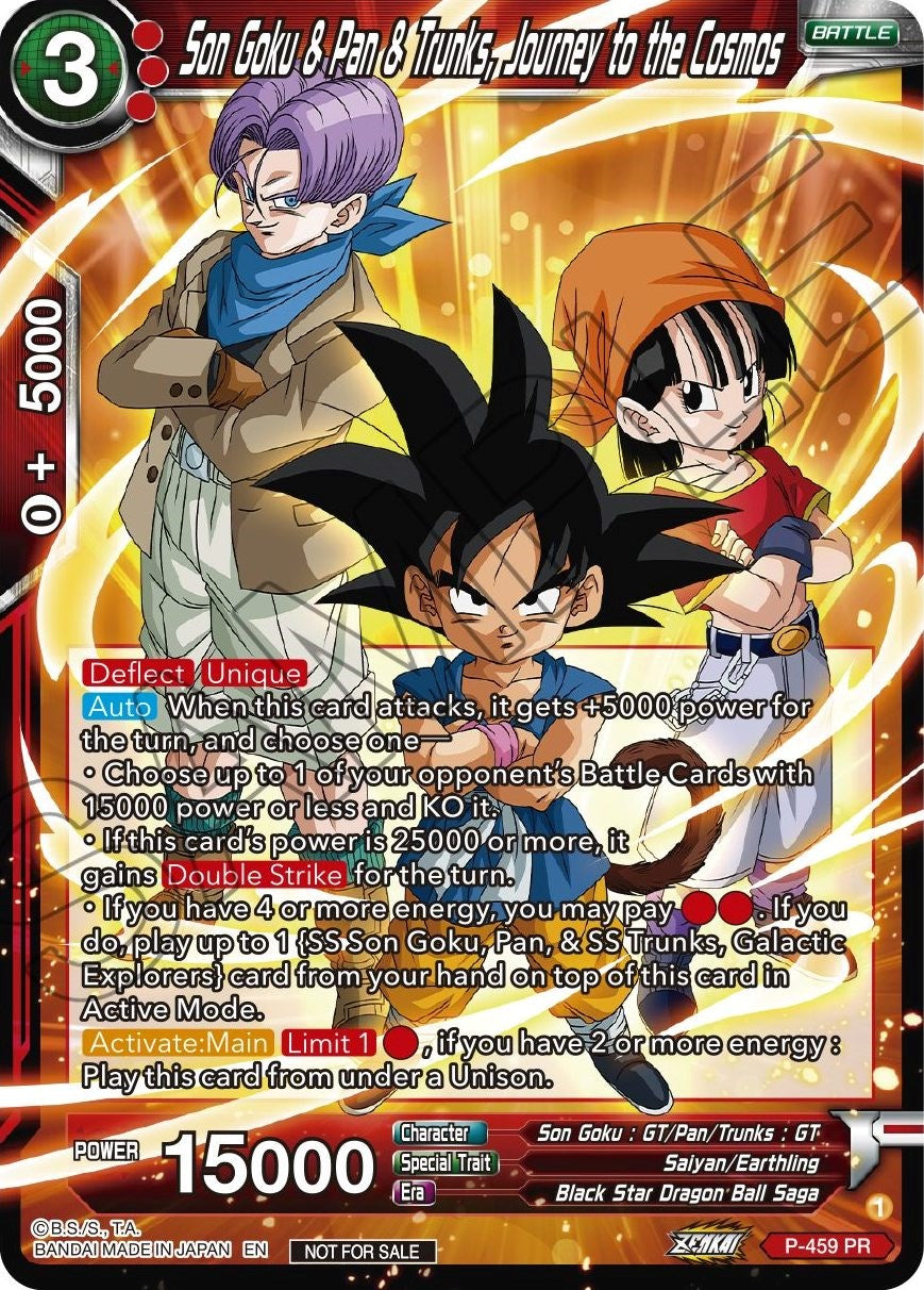 Son Goku & Pan & Trunks, Journey to the Cosmos (Z03 Dash Pack) (P-459) [Promotion Cards] | Red Riot Games CA