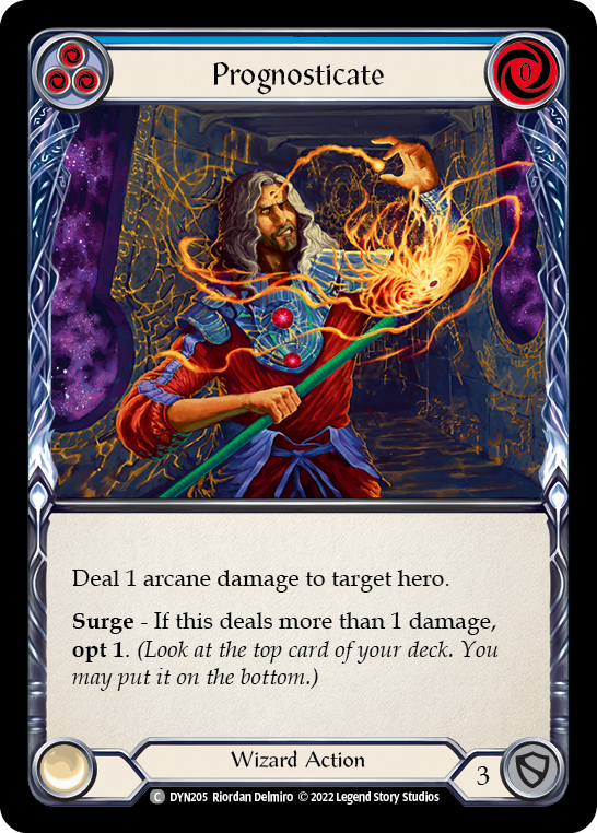 Prognosticate (Blue) [DYN205] (Dynasty)  Rainbow Foil | Red Riot Games CA