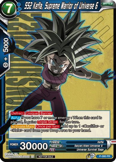 SS2 Kefla, Supreme Warrior of Universe 6 (P-395) [Promotion Cards] | Red Riot Games CA