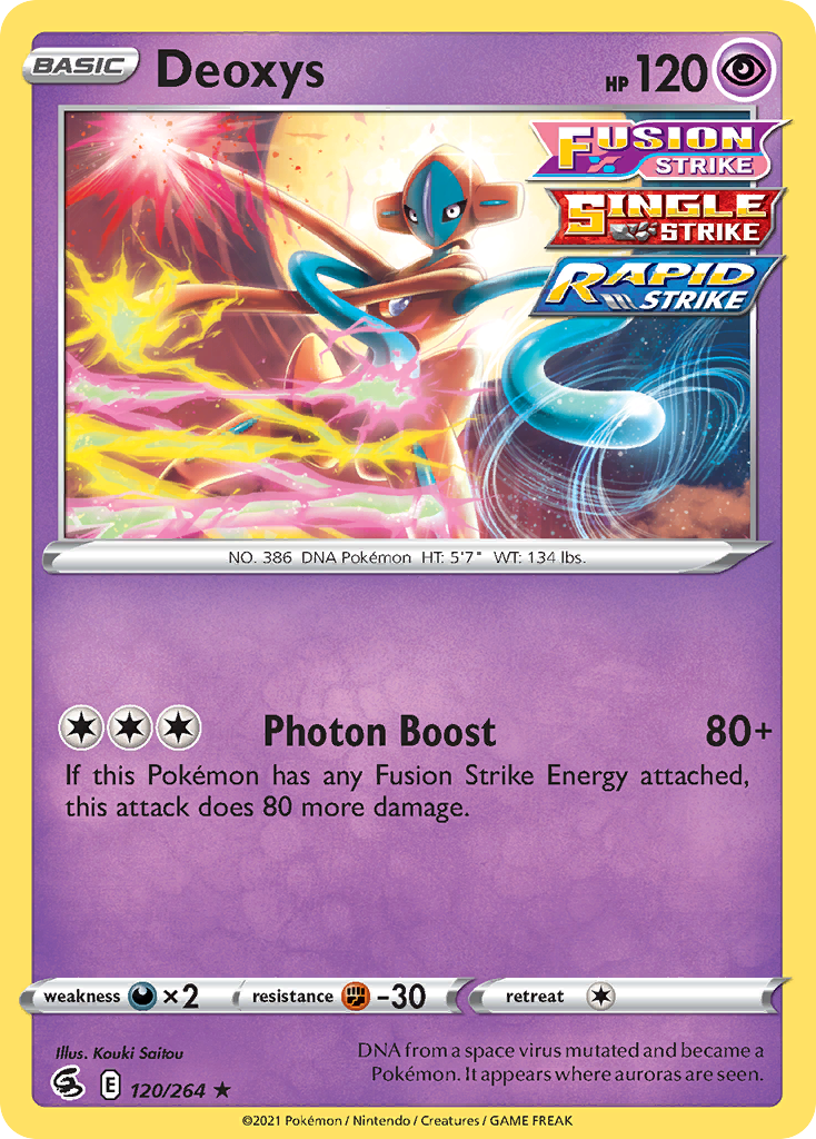 Deoxys (120/264) (Theme Deck Exclusive) [Sword & Shield: Fusion Strike] | Red Riot Games CA