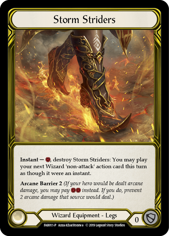 Storm Striders [FAB011-P] (Promo)  1st Edition Cold Foil - Golden | Red Riot Games CA