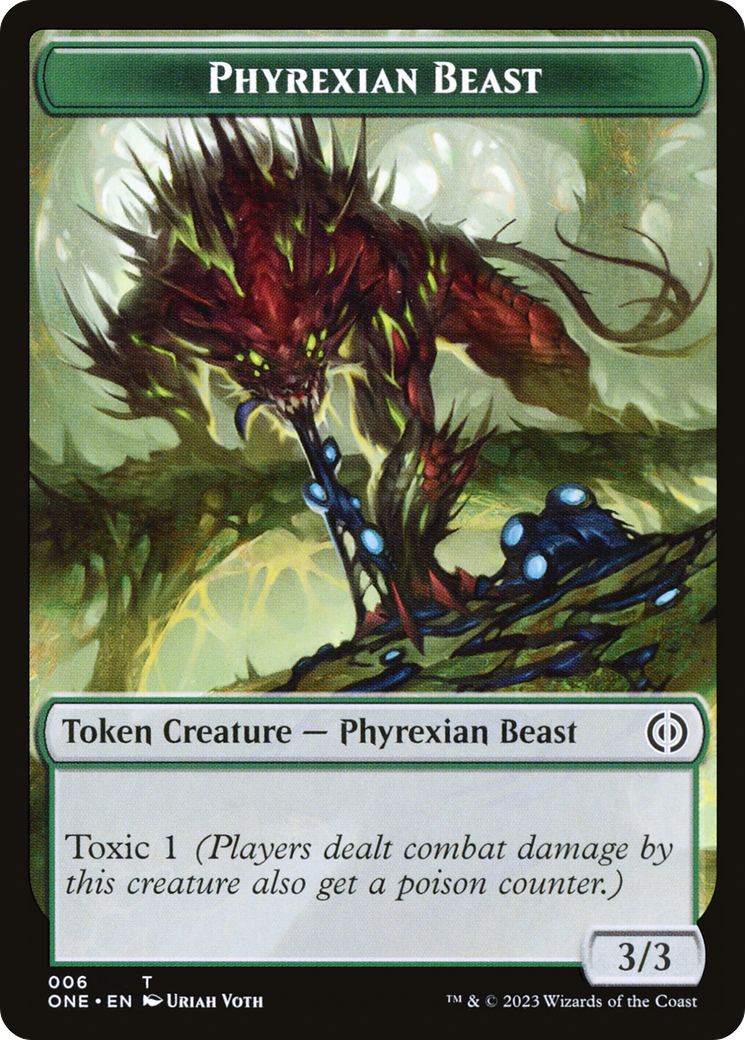 Phyrexian Beast Token [Phyrexia: All Will Be One Tokens] | Red Riot Games CA