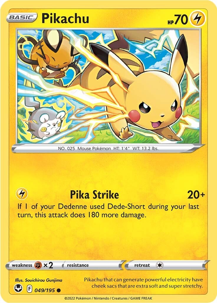 Pikachu (049/195) [Sword & Shield: Silver Tempest] | Red Riot Games CA