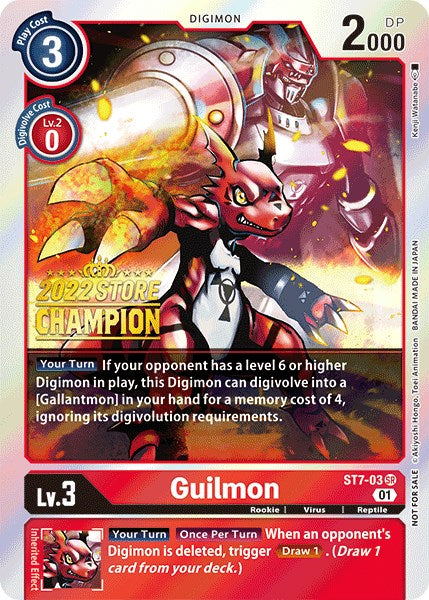 Guilmon [ST7-03] (2022 Store Champion) [Starter Deck: Gallantmon Promos] | Red Riot Games CA