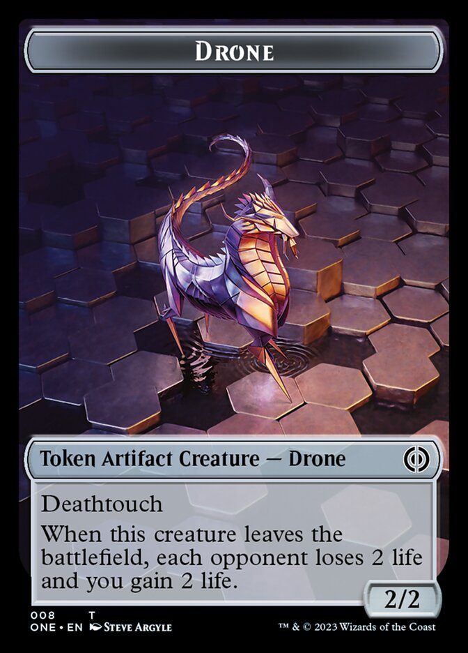 Drone Token [Phyrexia: All Will Be One Tokens] | Red Riot Games CA