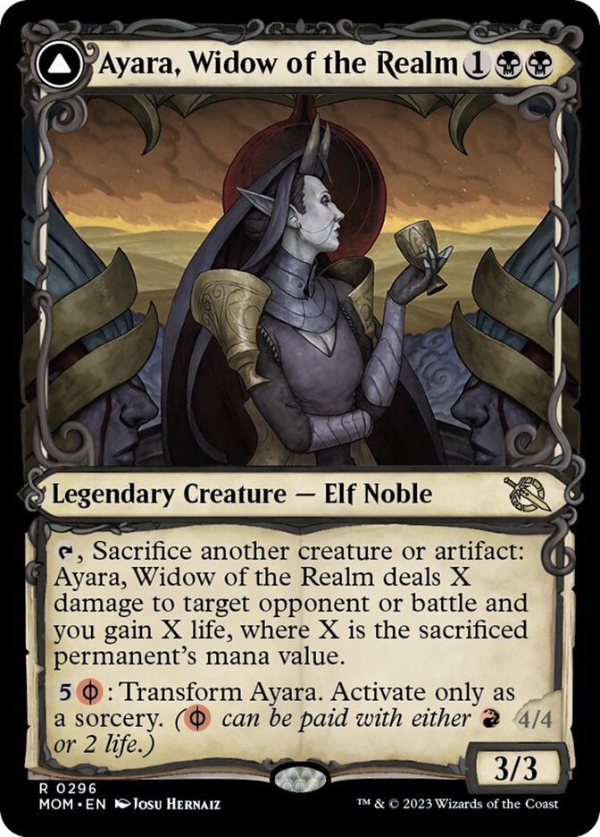 Ayara, Widow of the Realm // Ayara, Furnace Queen (Showcase Planar Booster Fun) [March of the Machine] | Red Riot Games CA