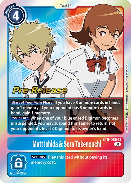 Matt Ishida & Sora Takenouchi [BT9-085] [X Record Pre-Release Promos] | Red Riot Games CA