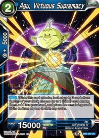 Agu, Virtuous Supremacy (Divine Multiverse Draft Tournament) (DB2-060) [Tournament Promotion Cards] | Red Riot Games CA
