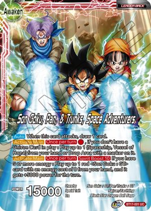 Son Goku // Son Goku, Pan, and Trunks, Space Adventurers (BT17-001) [Ultimate Squad] | Red Riot Games CA