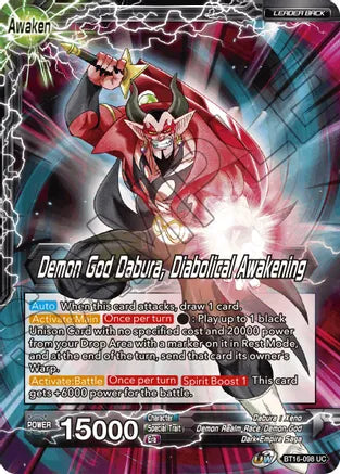 Dabura // Demon God Dabura, Diabolical Awakening (BT16-098) [Realm of the Gods] | Red Riot Games CA