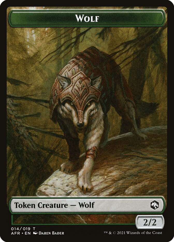 Wolf // Guenhwyvar Double-Sided Token [Dungeons & Dragons: Adventures in the Forgotten Realms Tokens] | Red Riot Games CA