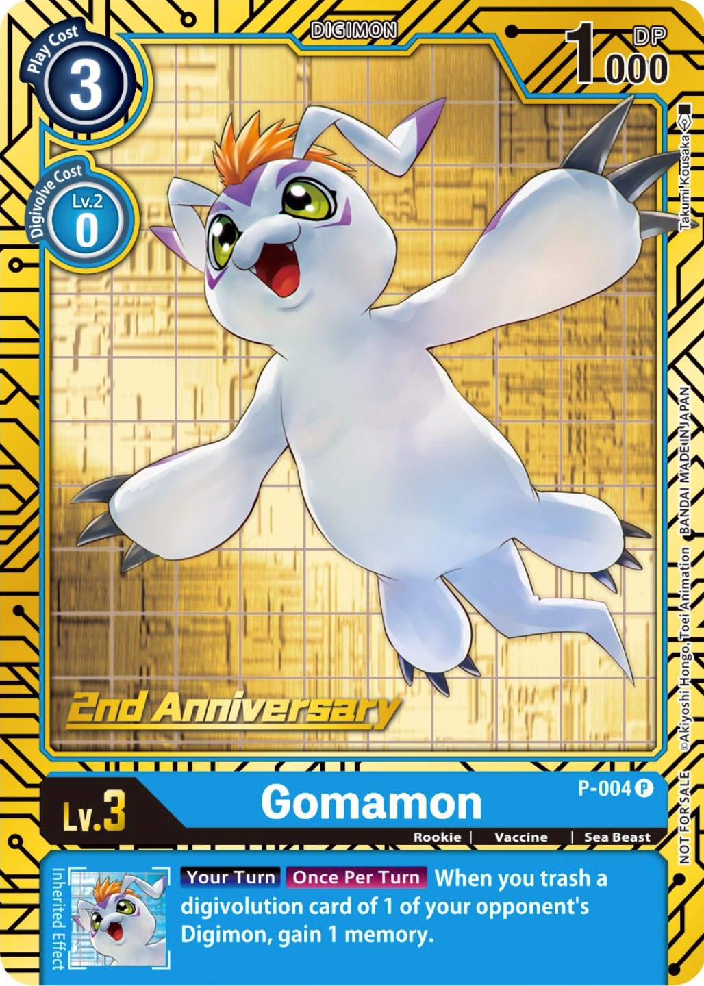 Gomamon [P-004] (2nd Anniversary Card Set) [Promotional Cards] | Red Riot Games CA