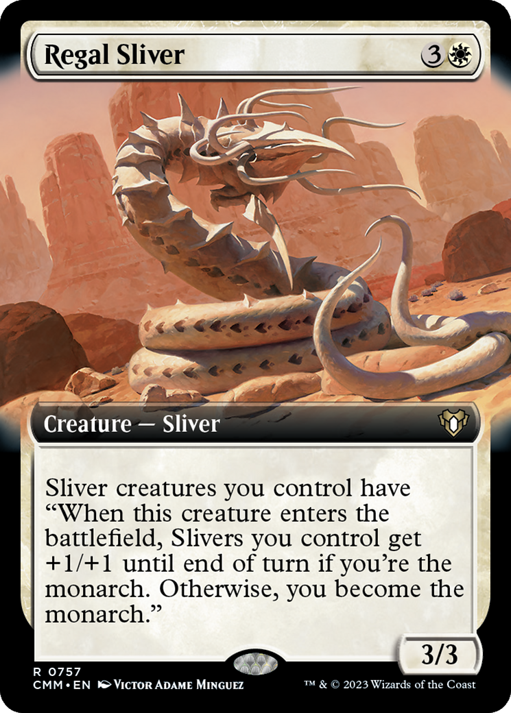 Regal Sliver (Extended Art) [Commander Masters] | Red Riot Games CA