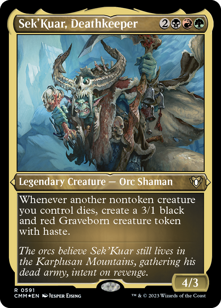 Sek'Kuar, Deathkeeper (Foil Etched) [Commander Masters] | Red Riot Games CA