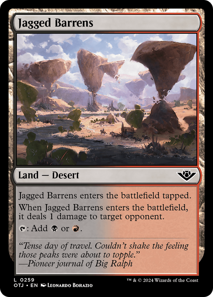 Jagged Barrens [Outlaws of Thunder Junction] | Red Riot Games CA