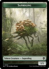 Saproling // Treasure Double-Sided Token [Bloomburrow Commander Tokens] | Red Riot Games CA