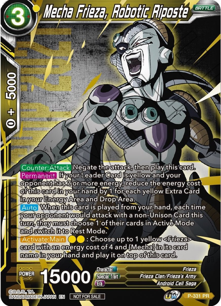 Mecha Frieza, Robotic Riposte (Gold Stamped) (P-331) [Tournament Promotion Cards] | Red Riot Games CA