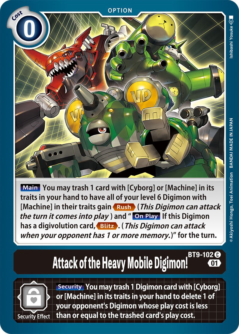 Attack of the Heavy Mobile Digimon! [BT9-102] [X Record] | Red Riot Games CA