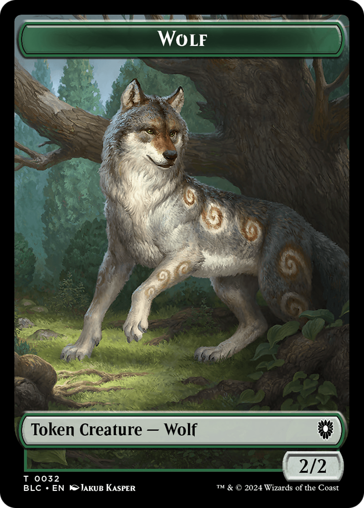 Goat // Wolf (032) Double-Sided Token [Bloomburrow Commander Tokens] | Red Riot Games CA