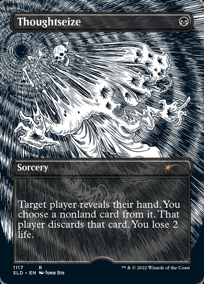 Thoughtseize (Borderless Etched Foil) [Secret Lair Drop Series] | Red Riot Games CA