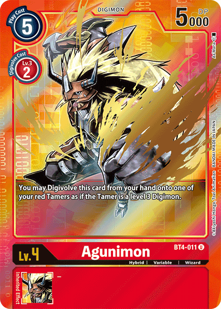 Agunimon [BT4-011] (Alternate Art) [Great Legend] | Red Riot Games CA