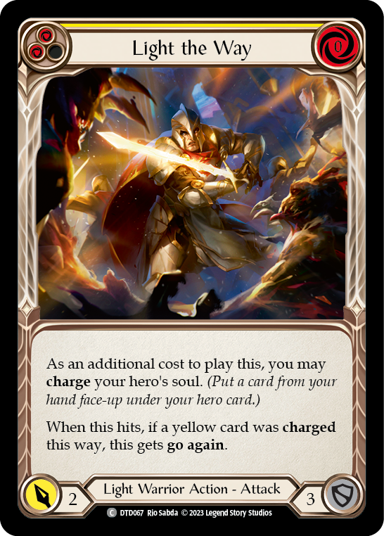 Light the Way (Yellow) [DTD067] (Dusk Till Dawn)  Rainbow Foil | Red Riot Games CA